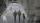 Une image historique translucide d’un homme en complet superposé à une photo contemporaine de deux hommes en silhouette marchant dans un corridor.